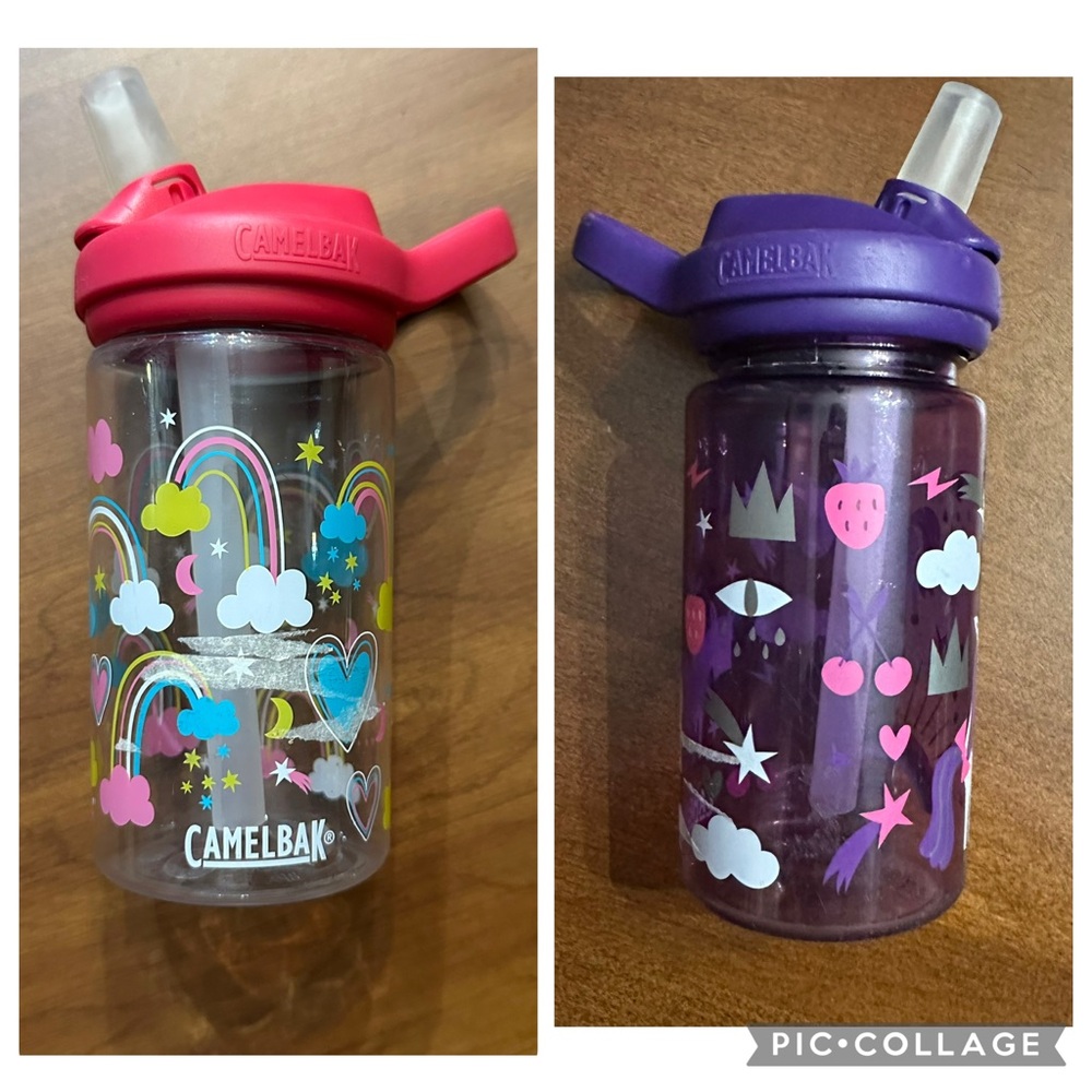 CamelBak Eddy + kids All Unicorn purple  & Rainbow Pink BPA free water bottle